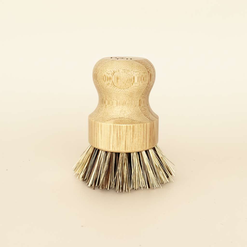 Bamboo Pot Scrubber - Hard Bristle image 0