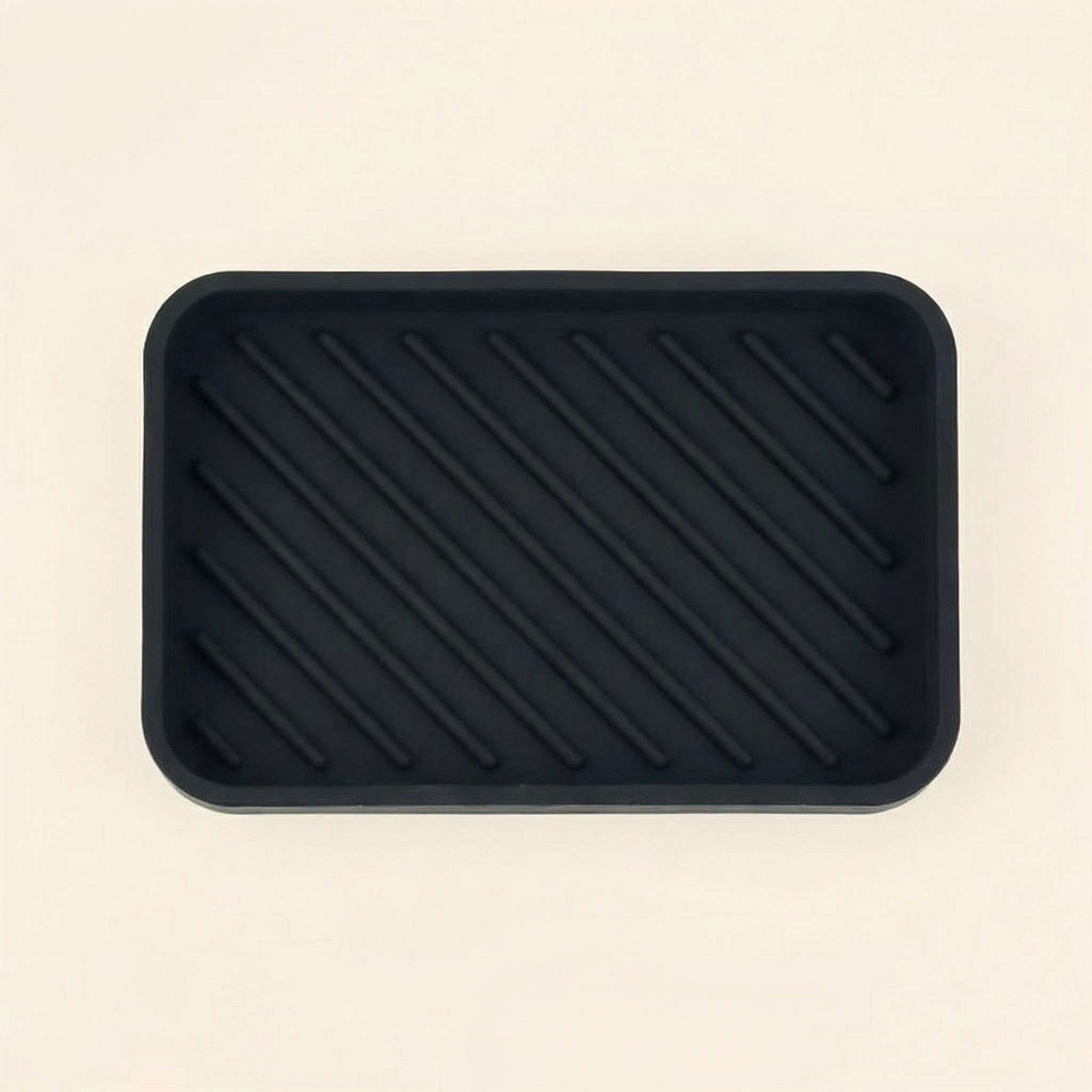 Silicone Drip Tray for Bamboo Pot Scrubbers - Black image 0