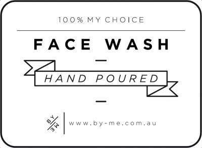 SMALL Face Wash Decal - White image 0