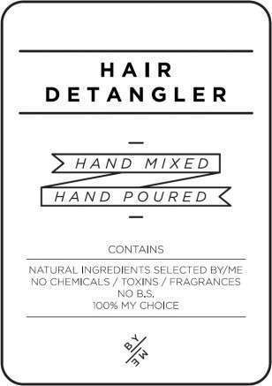 Medium Hair Detangler Decal - White image 0