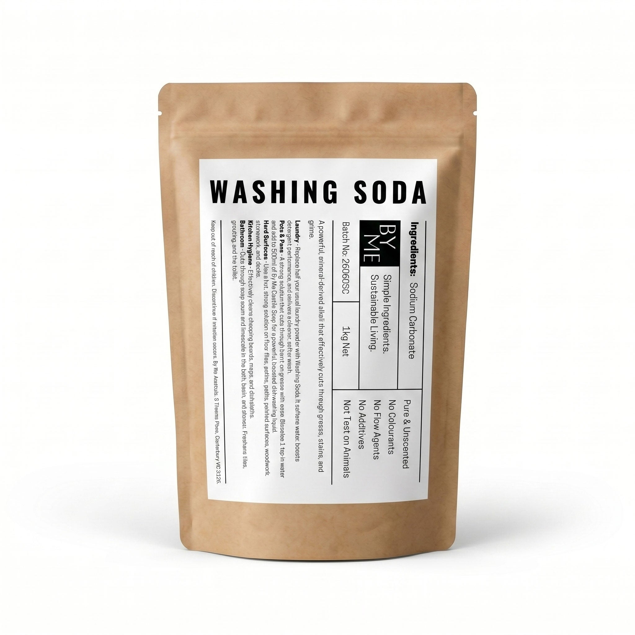 Natural Washing Soda 1kg Refill